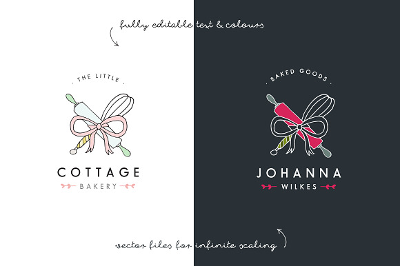 Hand Drawn Baking Logos EPS PSD in Logo Templates - product preview 4
