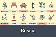 Russian Icons Set.