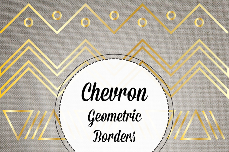 Gold Chevron Borders Vector and PNG in Illustrations - product preview 8