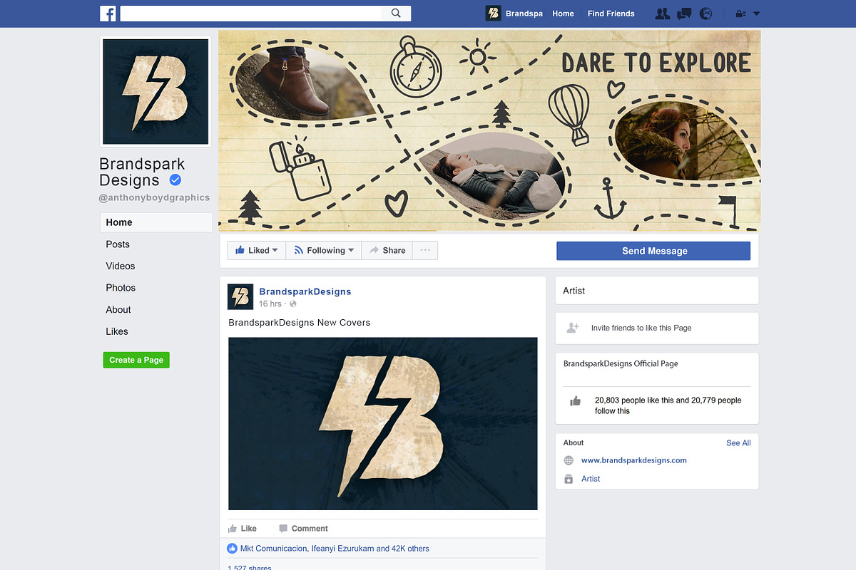 FB Cover - Dotted Vectors Cover in Facebook Templates - product preview 8