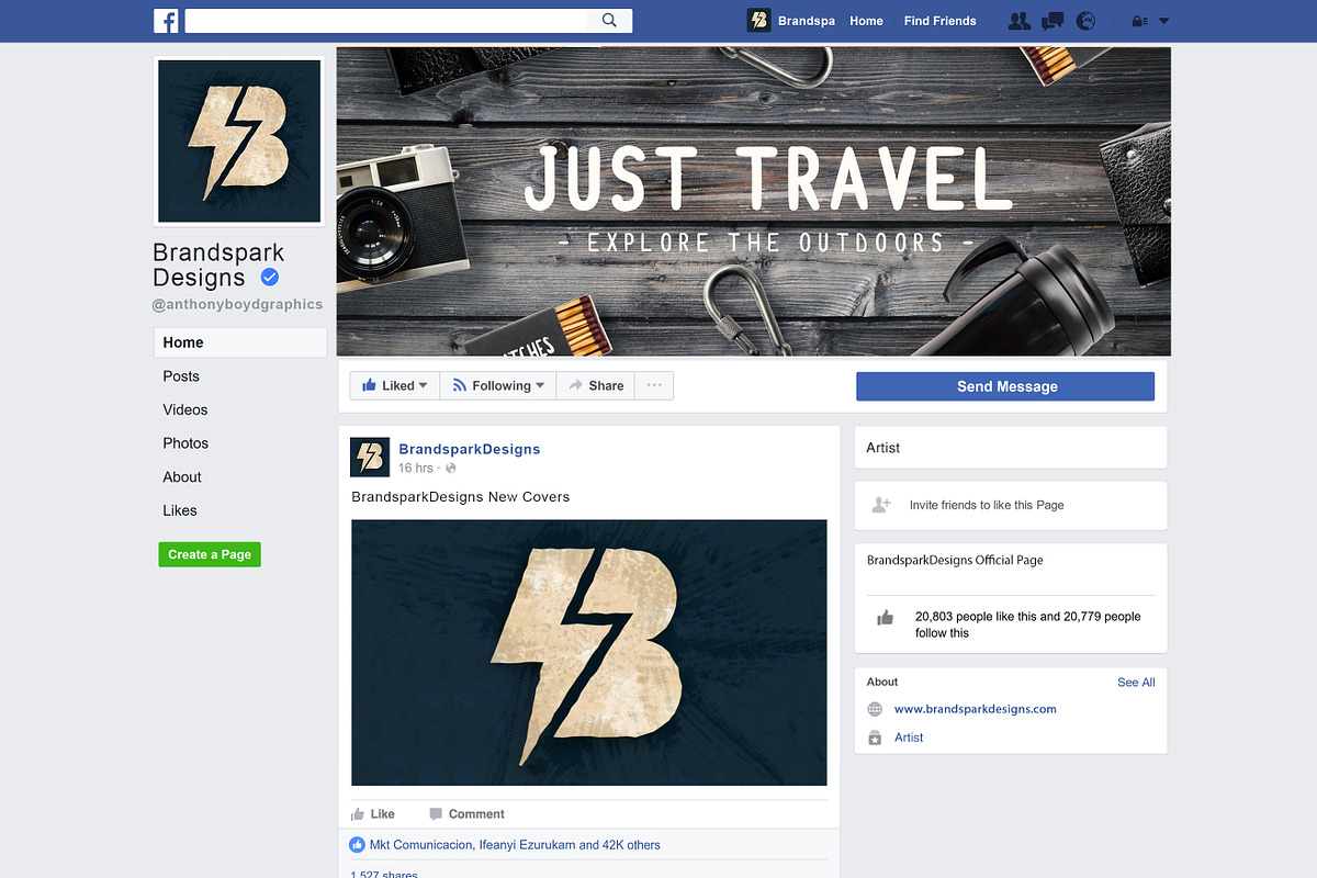 FB Cover - Just-Travel in Facebook Templates - product preview 8