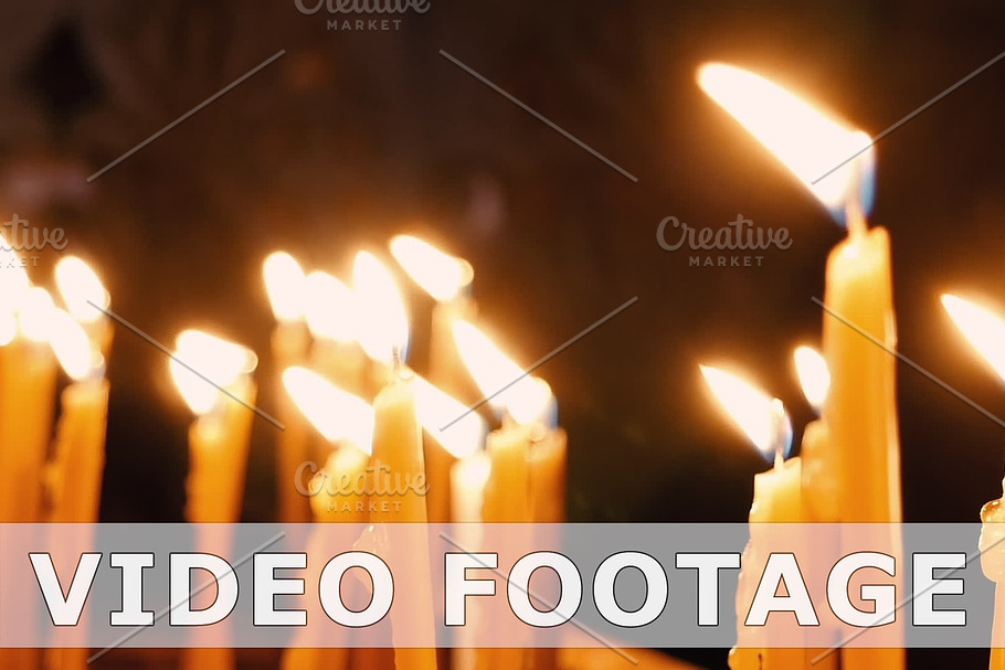 Burning candles in Holy Sepulcher Church