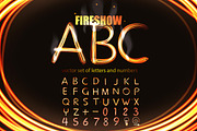 Fireshow style letters and numbers