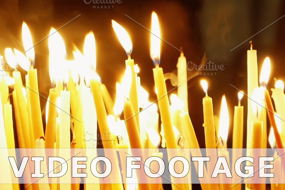 Burning candles in Holy Sepulcher Church