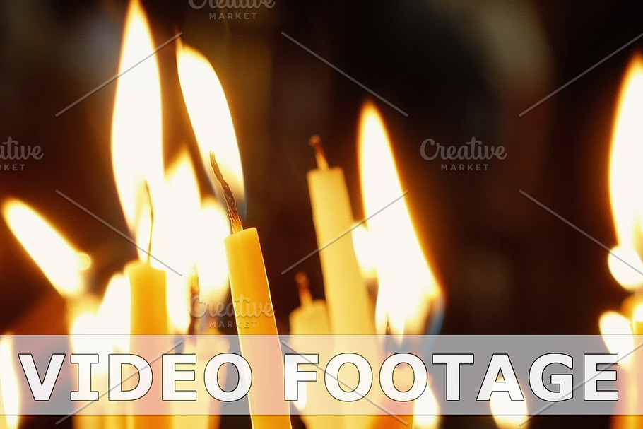 Burning candles in Holy Sepulcher Church in Graphics - product preview 8