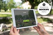 iPad Pro at the park-8 photo mockups