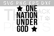 One nation under God SVG PNG EPS DXF