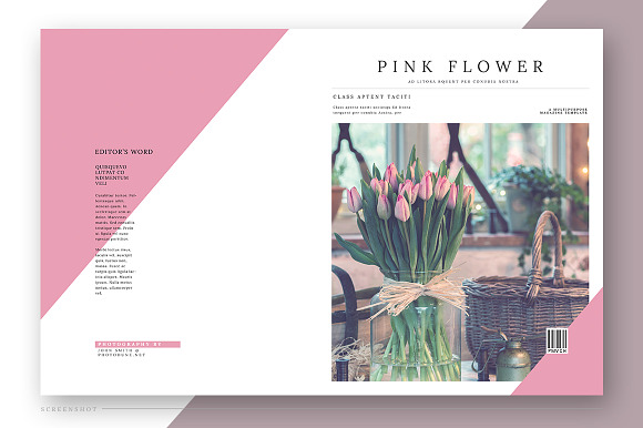 Pink Flower - Magazine Template in Magazine Templates - product preview 17