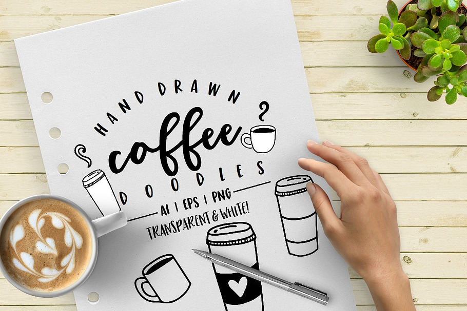 Hand Drawn Coffee Doodles