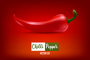 Chilli pepper - vector set .