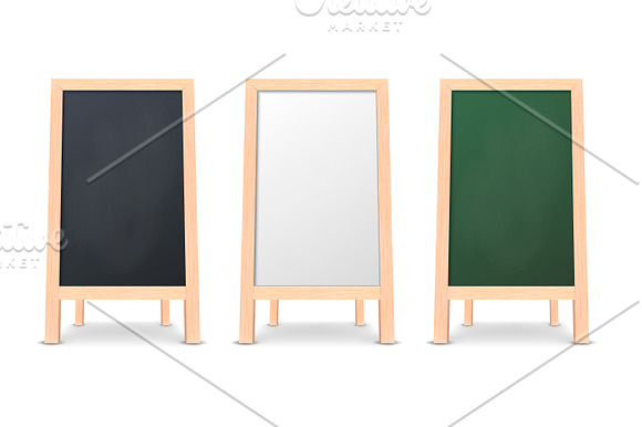  Vector chalkboard set.  in Objects - product preview 1