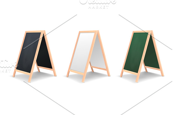  Vector chalkboard set.  in Objects - product preview 2