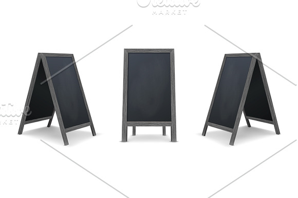  Vector chalkboard set.  in Objects - product preview 3