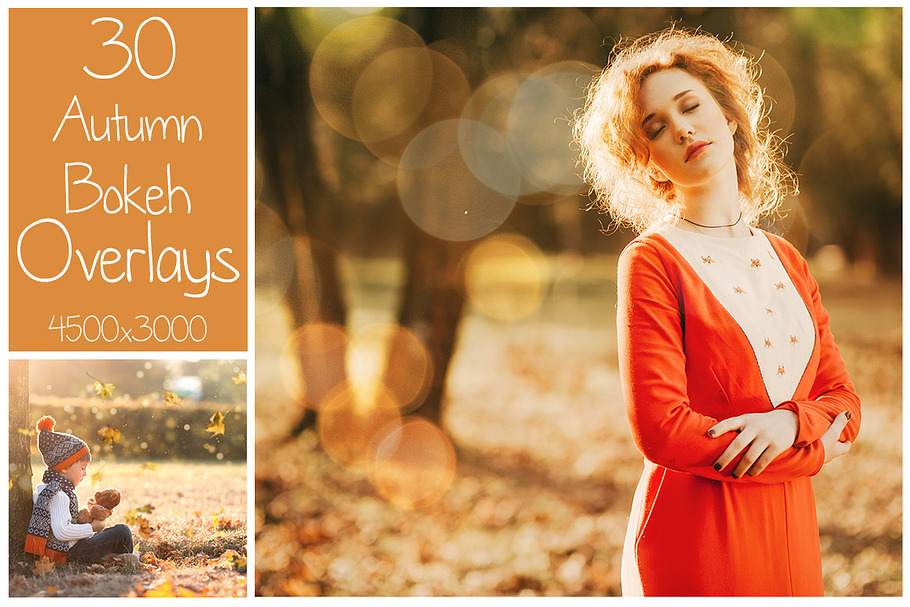 30 Autumn Bokeh Overlays in Objects - product preview 8