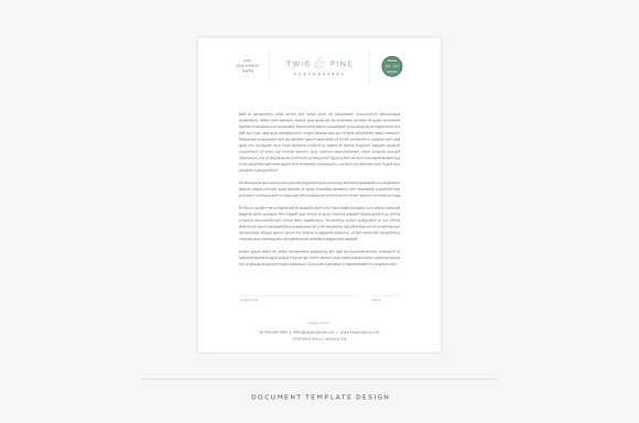 Twig & Pine II Welcome Packet in Stationery Templates - product preview 3