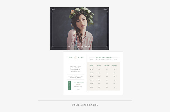 Twig & Pine II Welcome Packet in Stationery Templates - product preview 7