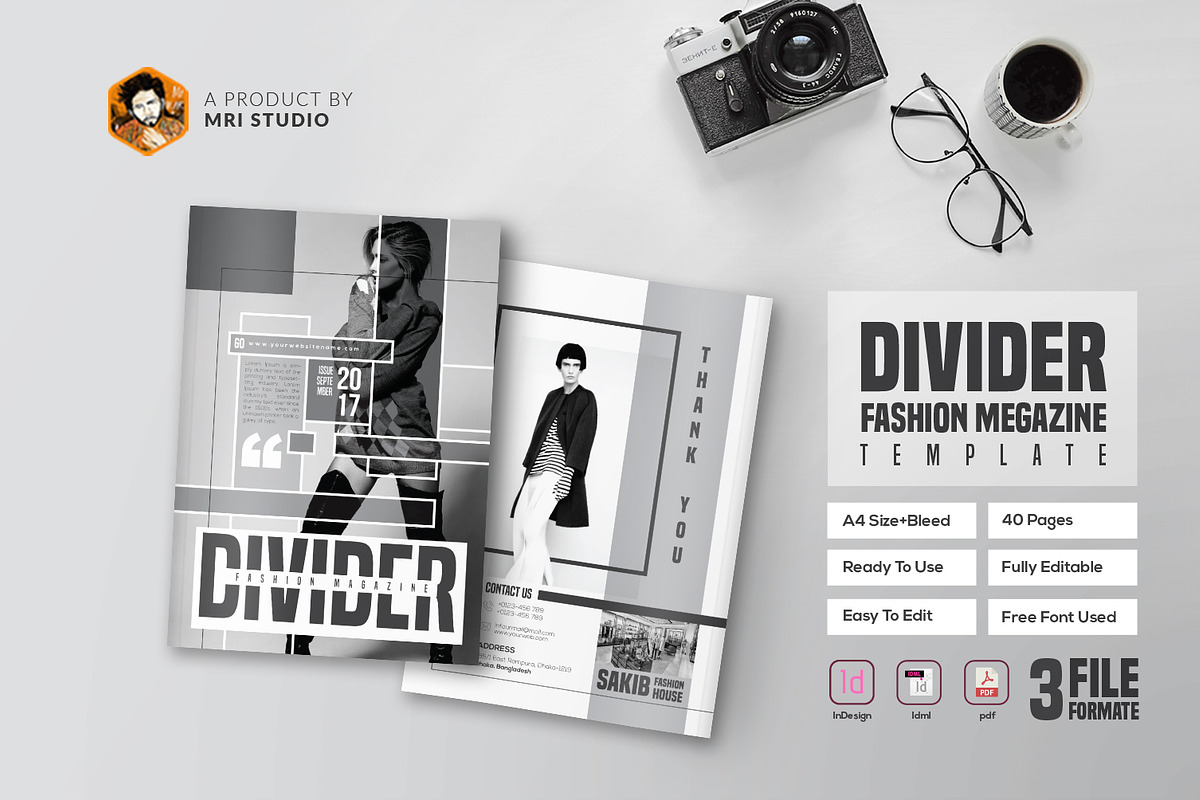 Divider Magazine Templates in Magazine Templates - product preview 8