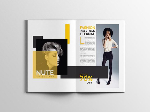 Nute Fashion Magazine Template in Magazine Templates - product preview 4