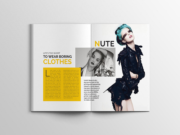 Nute Fashion Magazine Template in Magazine Templates - product preview 13