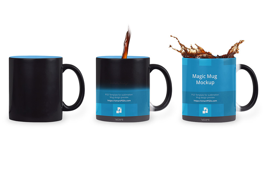Black Magic Coffee Mug Design Mockup