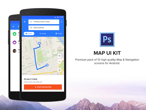 Map - Material Design Templates in Templates - product preview 1