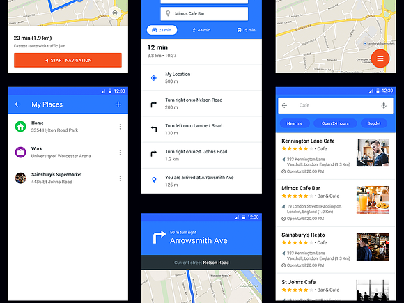 Map - Material Design Templates in Templates - product preview 2