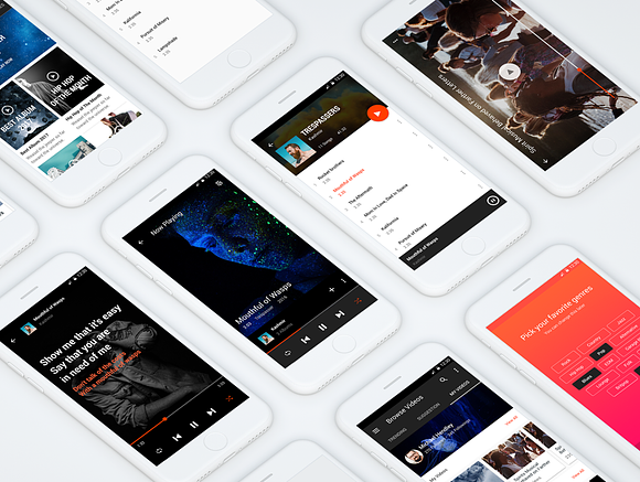 Music & Entertainment - UI Kit in Templates - product preview 3