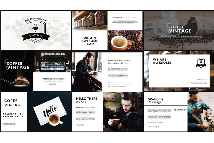 Coffee Vintage Powerpoint Template in PowerPoint Templates - product preview 8