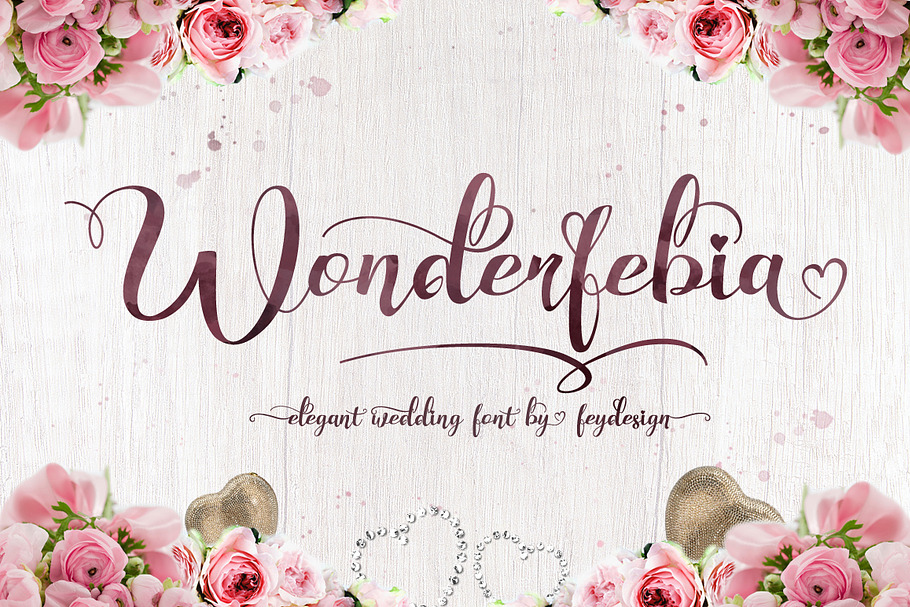 Wonderfebia - Script Wedding Font in Wedding Fonts - product preview 8