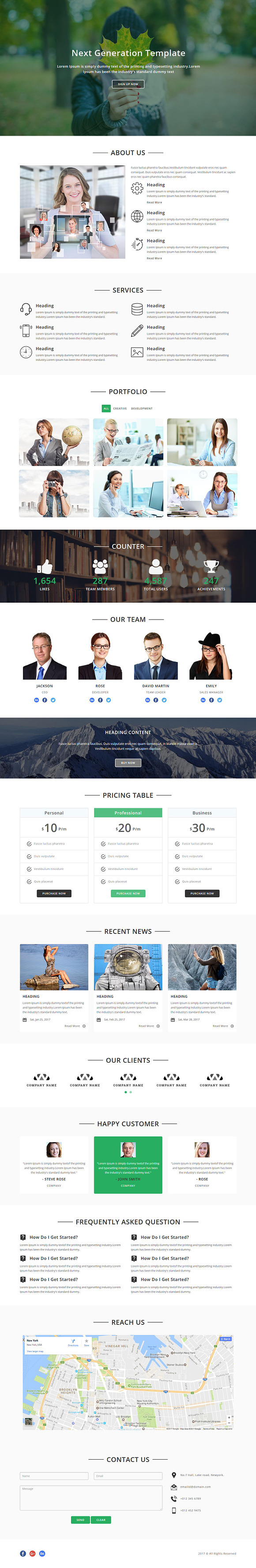 Bizness- Corporate Html Landing page in Bootstrap Themes - product preview 2