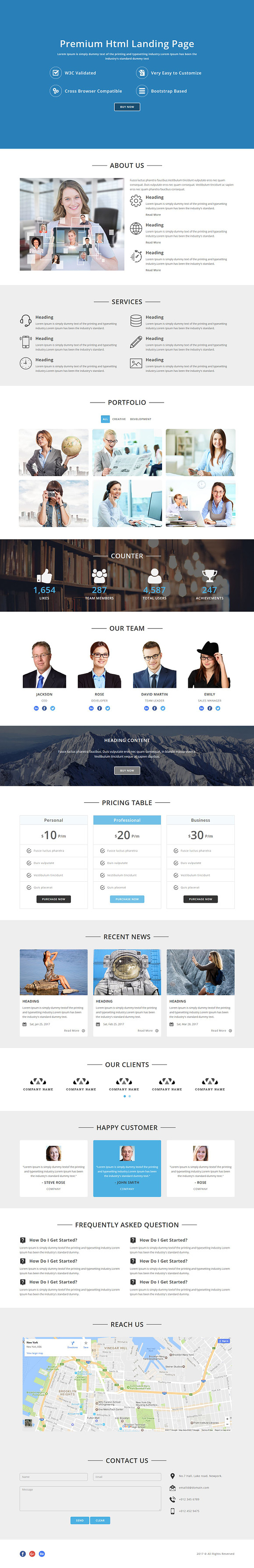 Bizness- Corporate Html Landing page in Bootstrap Themes - product preview 3