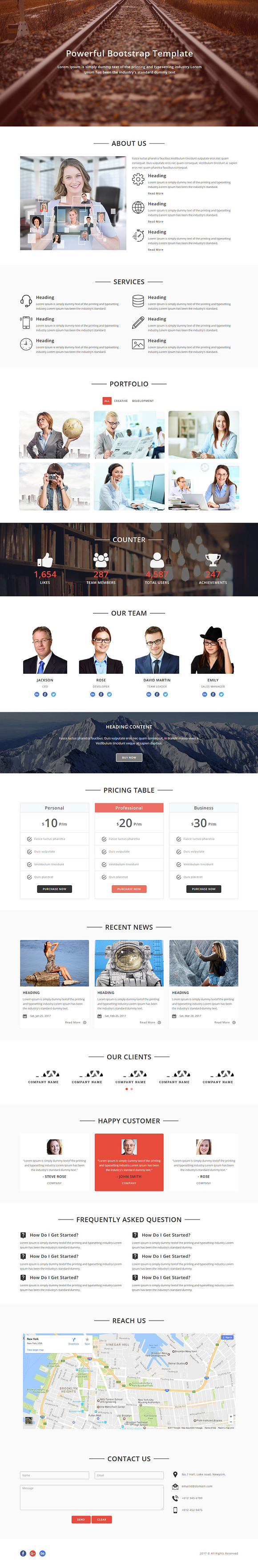 Bizness- Corporate Html Landing page in Bootstrap Themes - product preview 4