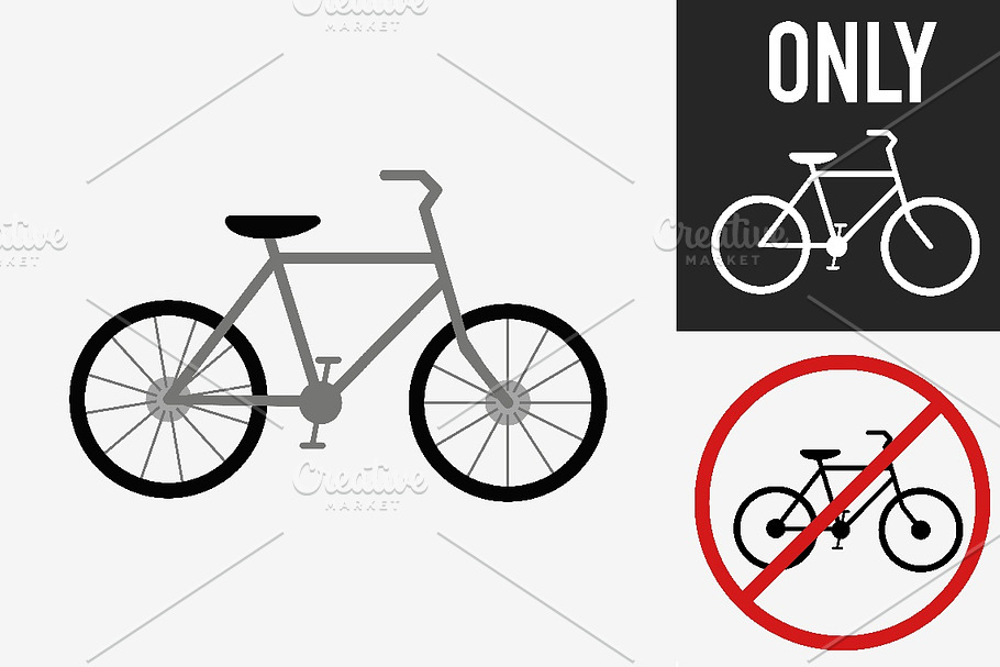 Bike icon vector in Illustrations - product preview 8