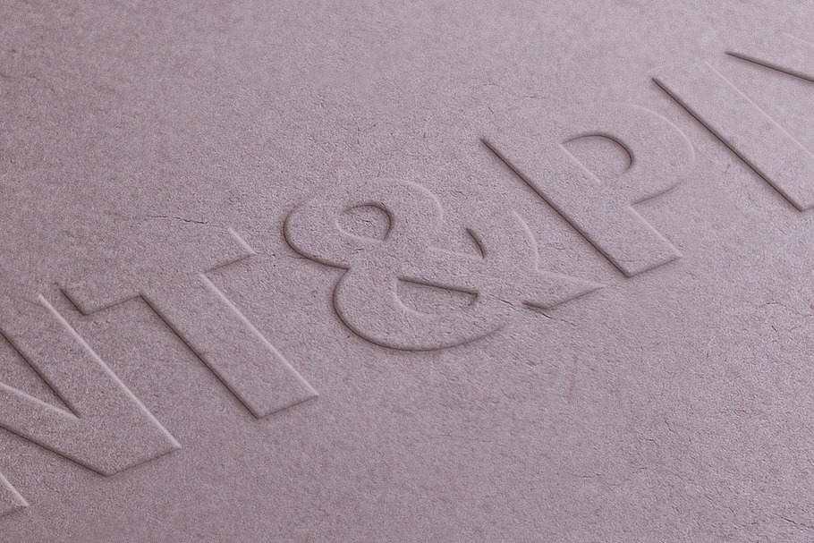 Recycled paper close-up logo mock-up