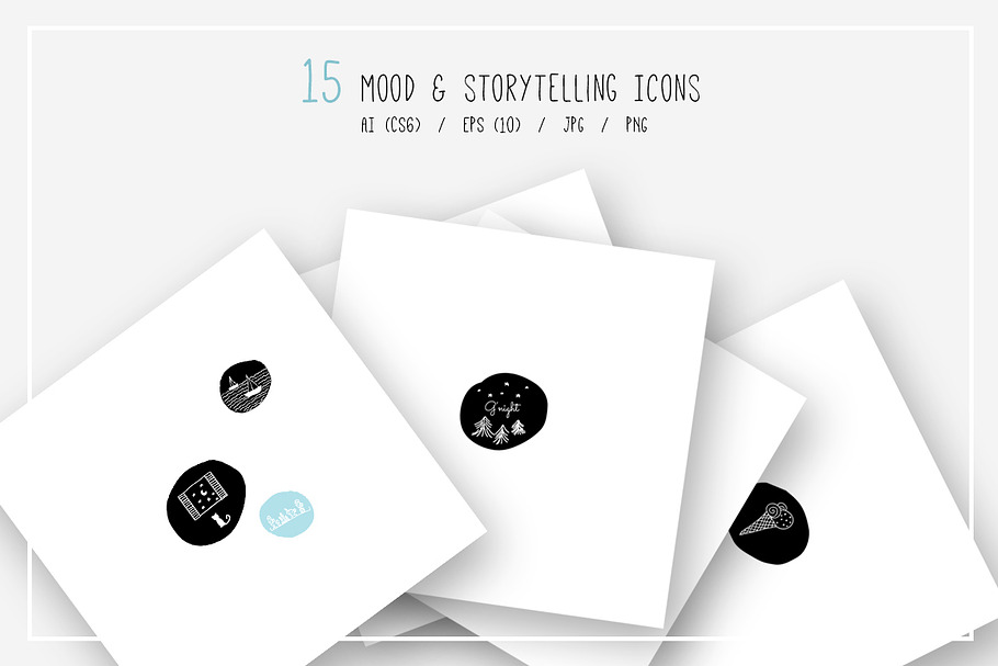 Hand drawn Storytelling & Mood Icons in Graphics - product preview 8