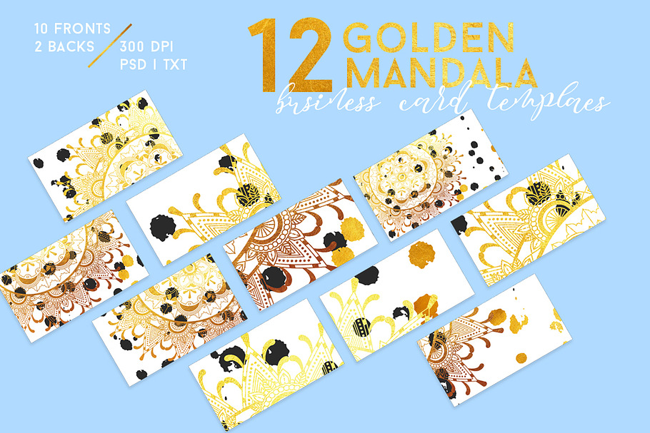 12 Modern Golden Business Cards