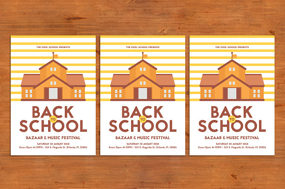 Back To School Flyer in Flyer Templates - product preview 2