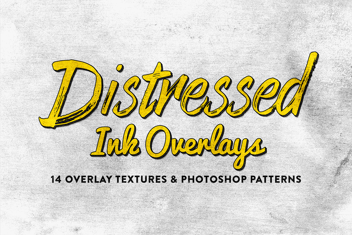 14 Distressed Ink Overlays in Textures - product preview 8