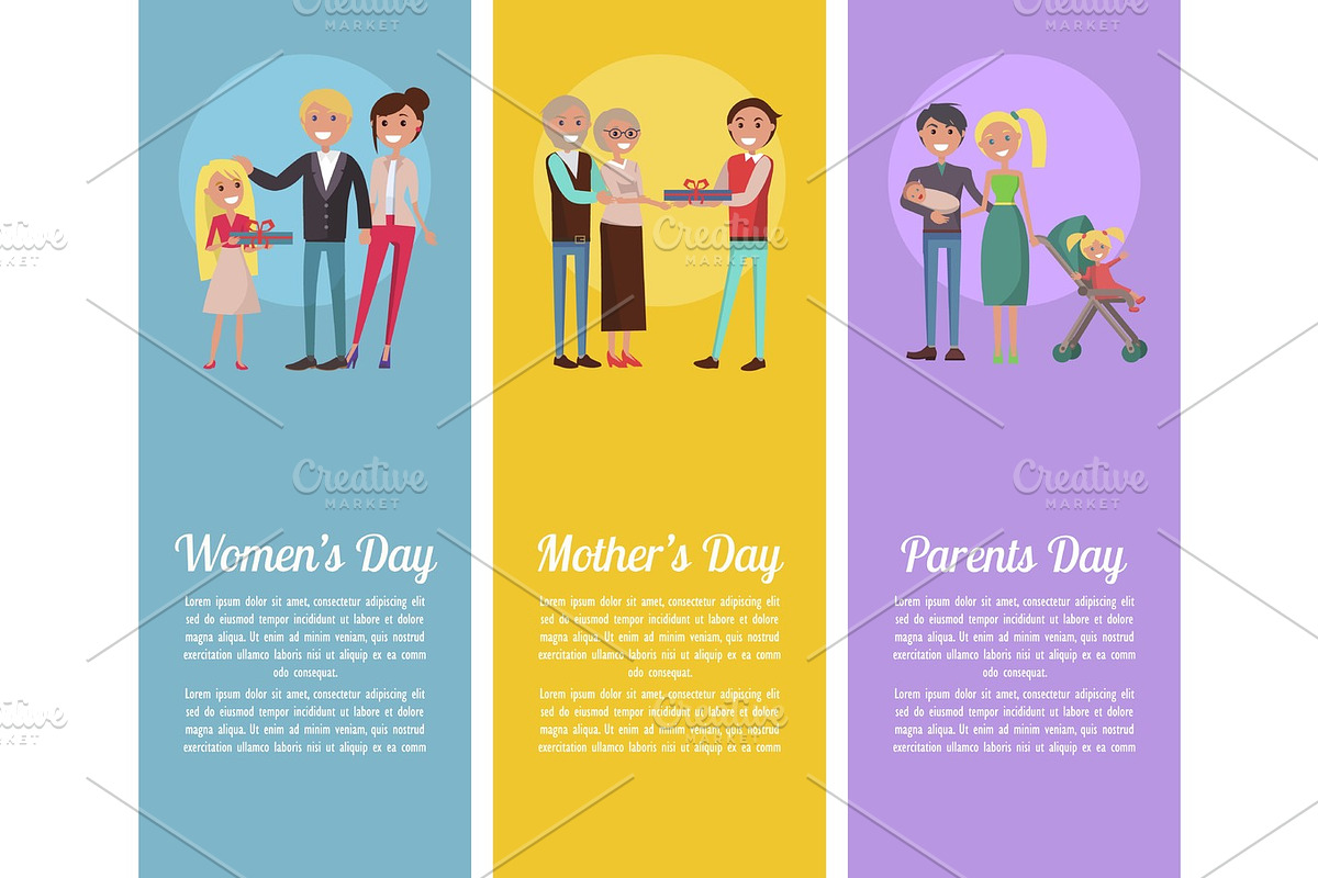Poster Devoted to Woman's, Mother's, Parents' Days in Objects - product preview 8