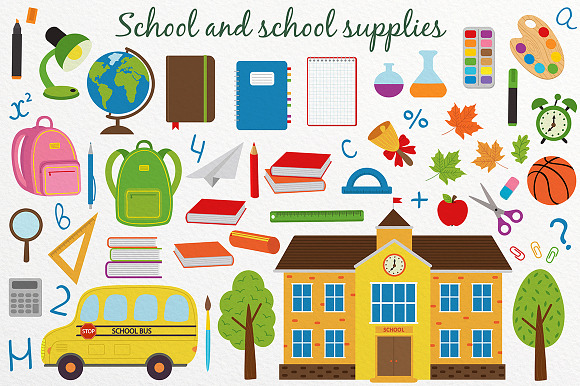 back to school set in Graphics - product preview 2