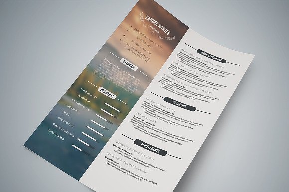 Clean Resume Template PSD in Resume Templates - product preview 1