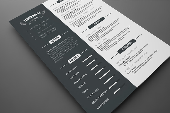 Clean Resume Template PSD in Resume Templates - product preview 2