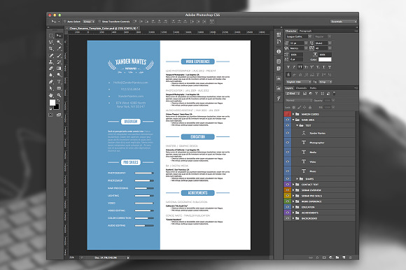 Clean Resume Template PSD in Resume Templates - product preview 4