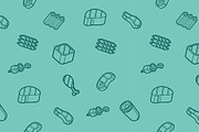 Meat color outline isometric pattern