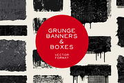 Grunge banners & boxes