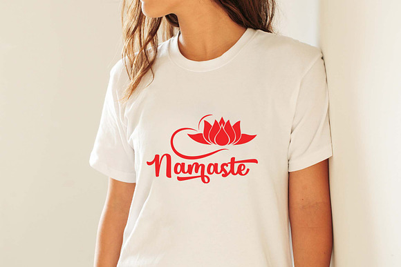 Namaste SVG DXF EPS Yoga svg Lotus in Illustrations - product preview 1