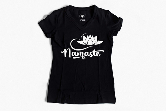 Namaste SVG DXF EPS Yoga svg Lotus in Illustrations - product preview 2