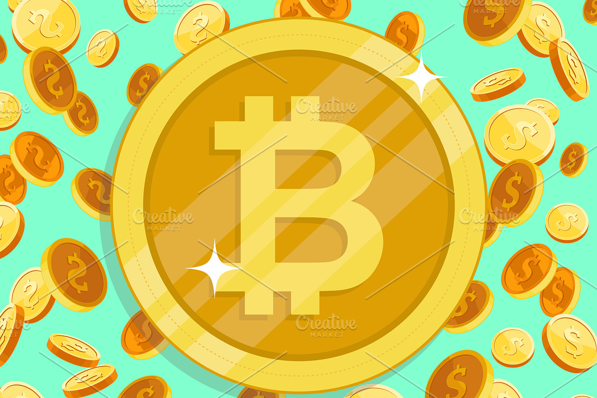 Cool Bitcoin BTC Vector Illustration in Objects - product preview 8
