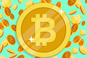 Cool Bitcoin BTC Vector Illustration
