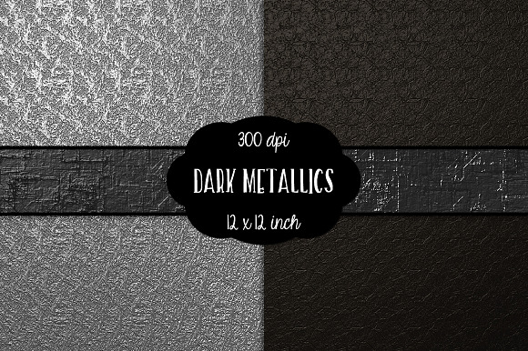 Dark Metallic Digital Paper in Graphics - product preview 1